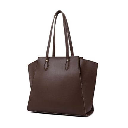 Dark brown classic tote bag