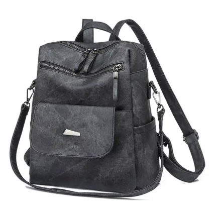 HONGLONG PU Leather Backpack Purse for Women Casual Handbag Ladies Shoulder Bags